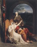 Richard Westall Queen Judith reciting to Alfred the Great (mk47) Spain oil painting artist